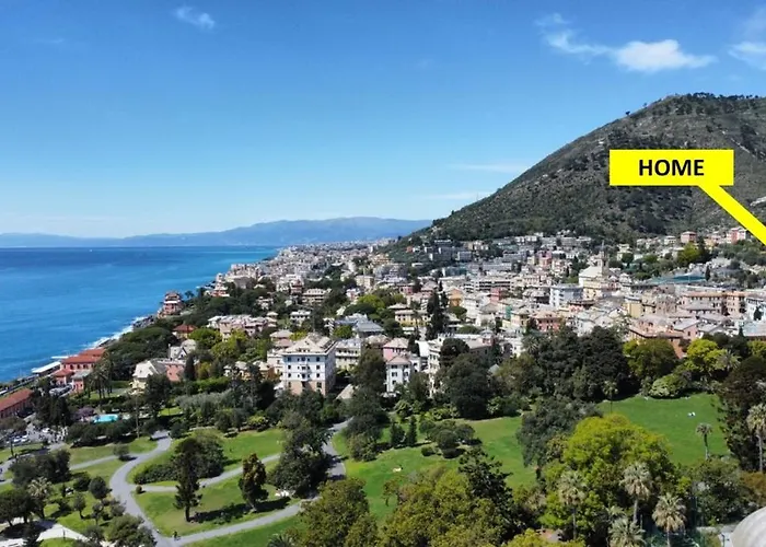 Camera sopra il parco a 2 passi dal mare